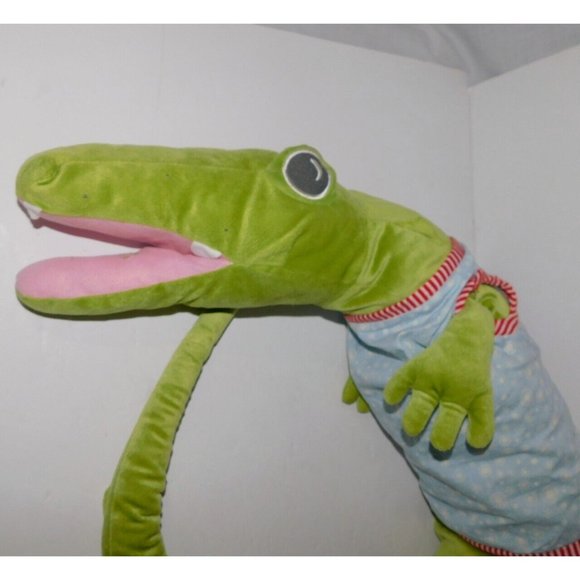 IKEA Fabler Krokodil 65" Plush Stuffed Crocodile Alligator Rattle Tail Lovey - Picture 6 of 6